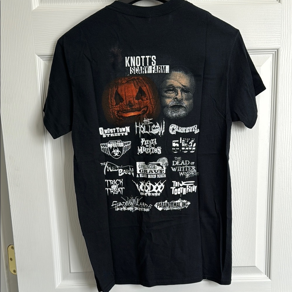NWOT Gildan Black Knott's Scary Farm 2016 T-Shirt - Picture 3 of 3